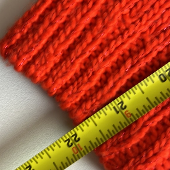 Jones New York Collect Orange Sparkle Orange  Cowl Neck Sweater - Picture 9 of 11